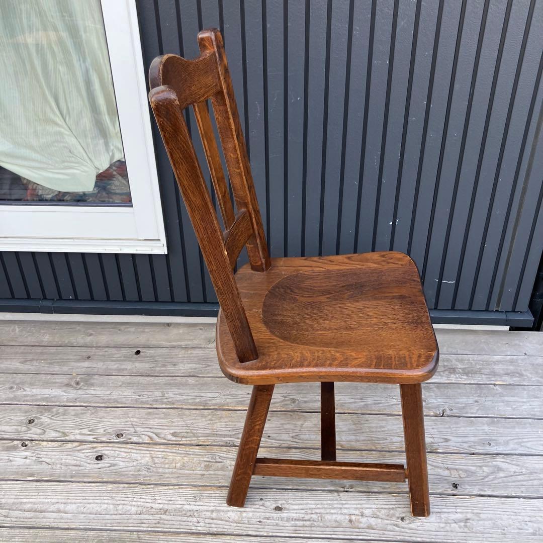 ② 北欧レトロ 古家具 木製椅子 チャーチチェア ダイニングチェア ビンテージ