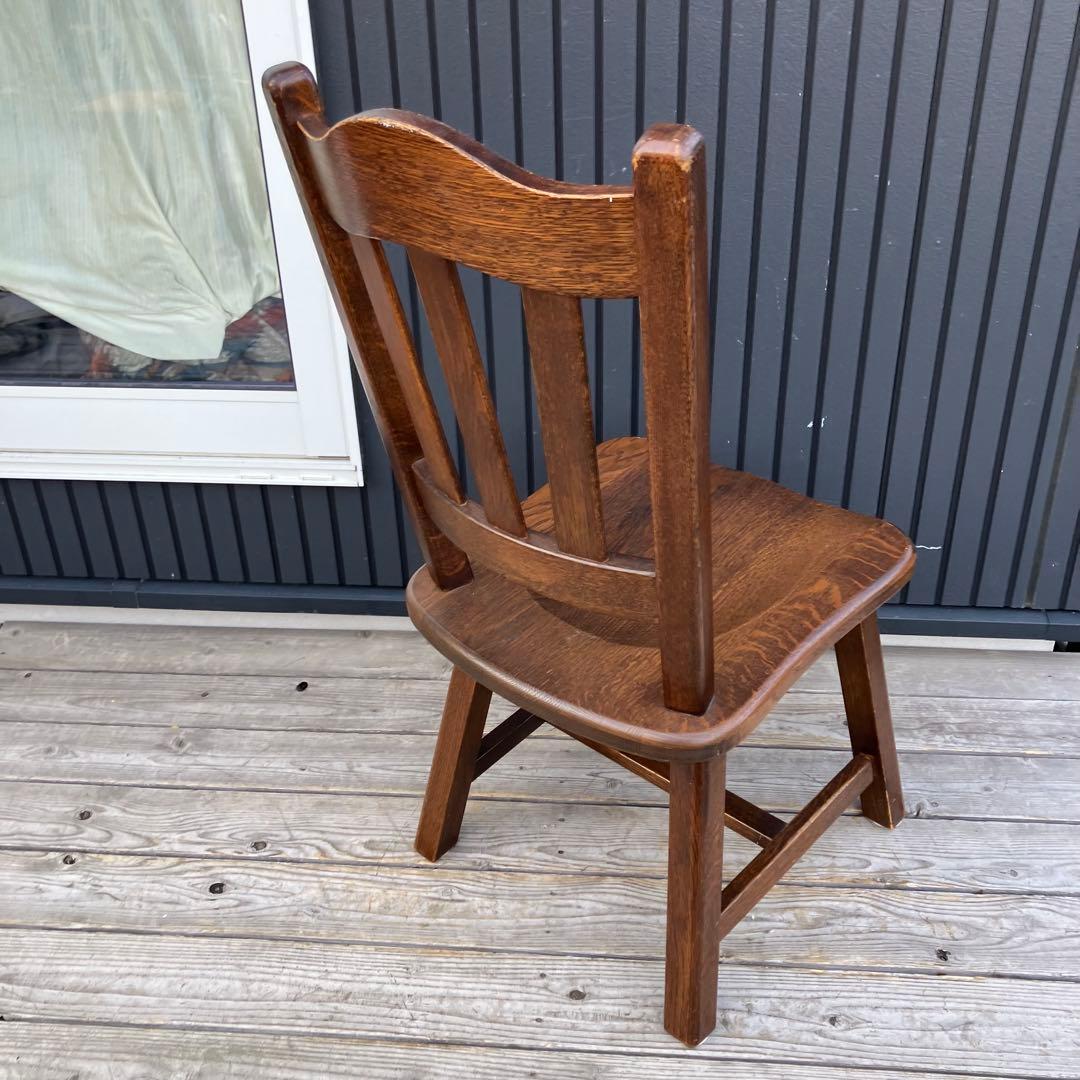 ② 北欧レトロ 古家具 木製椅子 チャーチチェア ダイニングチェア ビンテージ