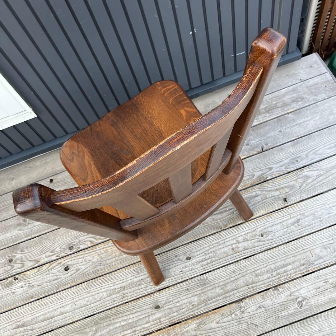 ② 北欧レトロ 古家具 木製椅子 チャーチチェア ダイニングチェア ビンテージ