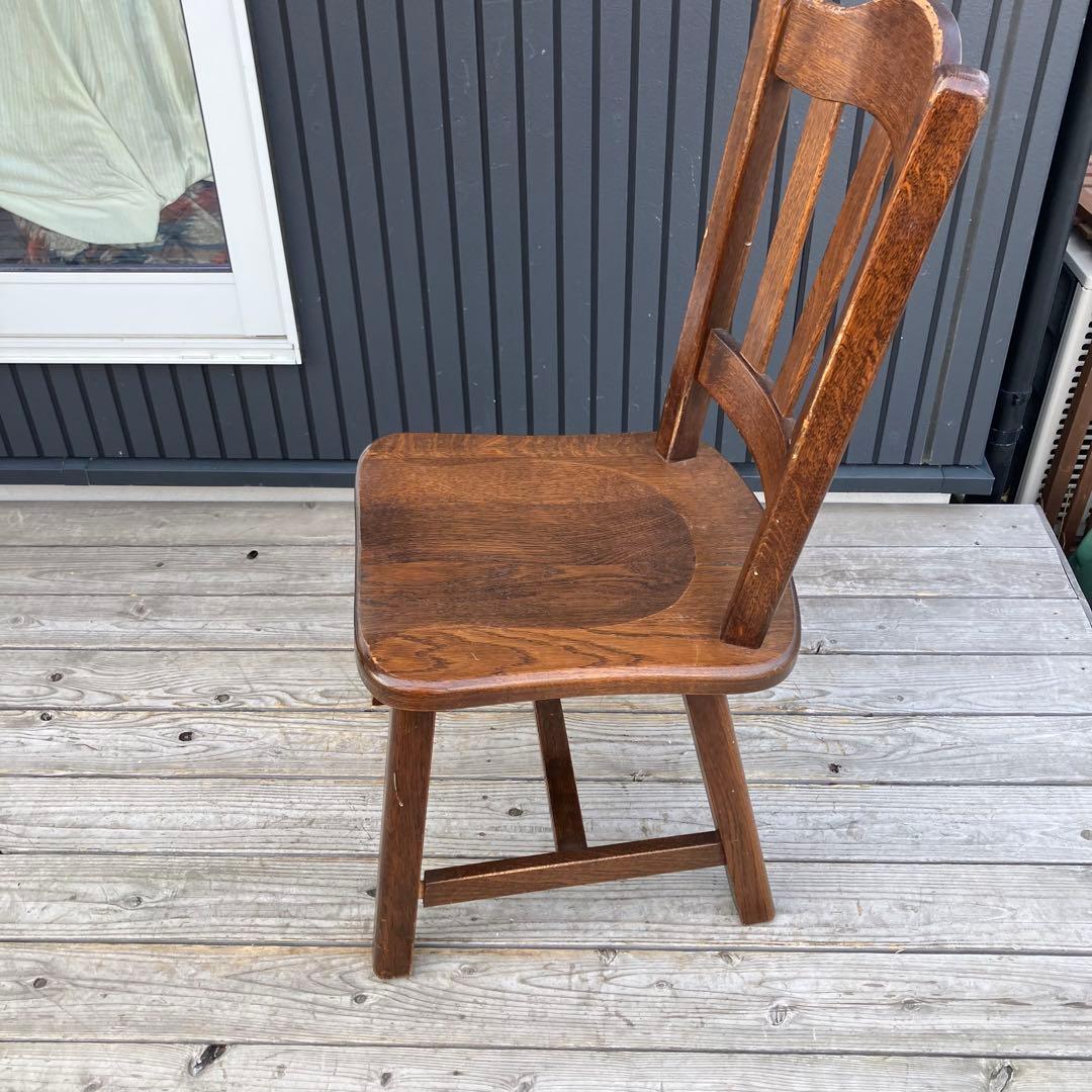 ② 北欧レトロ 古家具 木製椅子 チャーチチェア ダイニングチェア ビンテージ