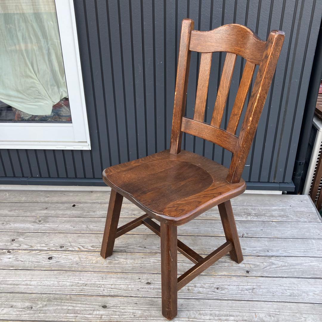② 北欧レトロ 古家具 木製椅子 チャーチチェア ダイニングチェア ビンテージ