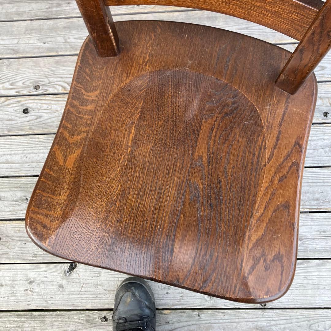 ② 北欧レトロ 古家具 木製椅子 チャーチチェア ダイニングチェア ビンテージ