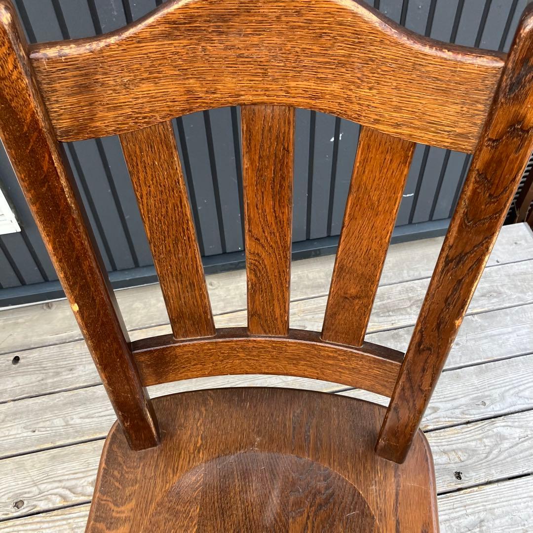 ② 北欧レトロ 古家具 木製椅子 チャーチチェア ダイニングチェア ビンテージ