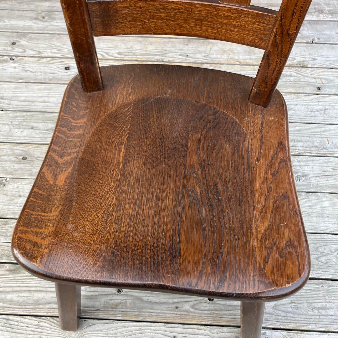 ② 北欧レトロ 古家具 木製椅子 チャーチチェア ダイニングチェア ビンテージ
