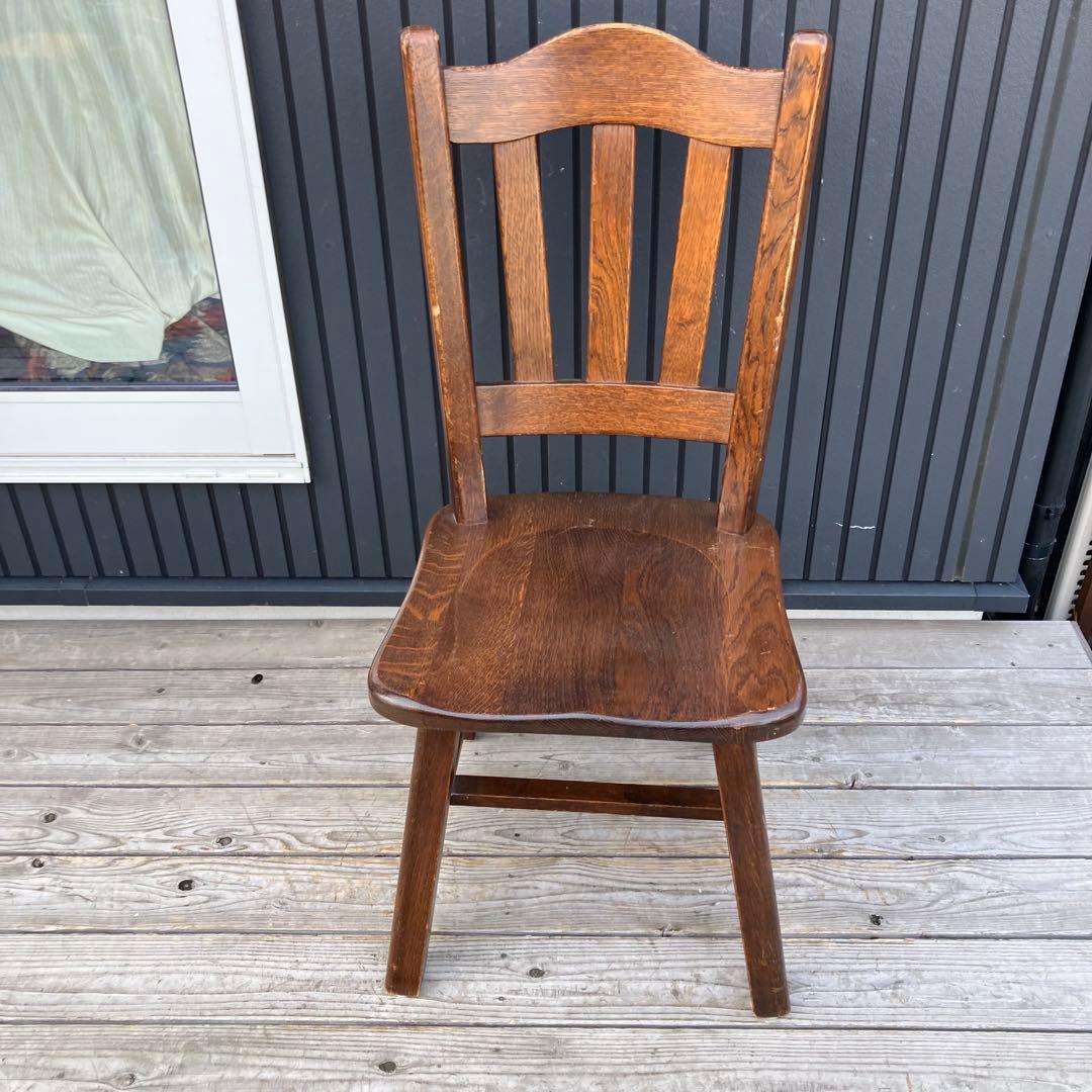 ② 北欧レトロ 古家具 木製椅子 チャーチチェア ダイニングチェア ビンテージ