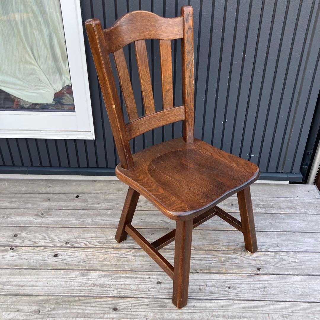② 北欧レトロ 古家具 木製椅子 チャーチチェア ダイニングチェア ビンテージ