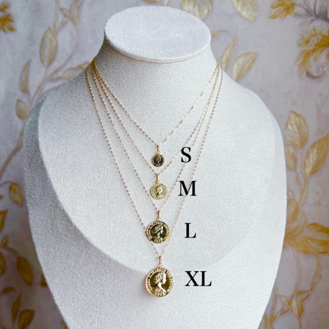 K18 18K  トップ ネックレス ゴールド エリザベス 刻印 新品