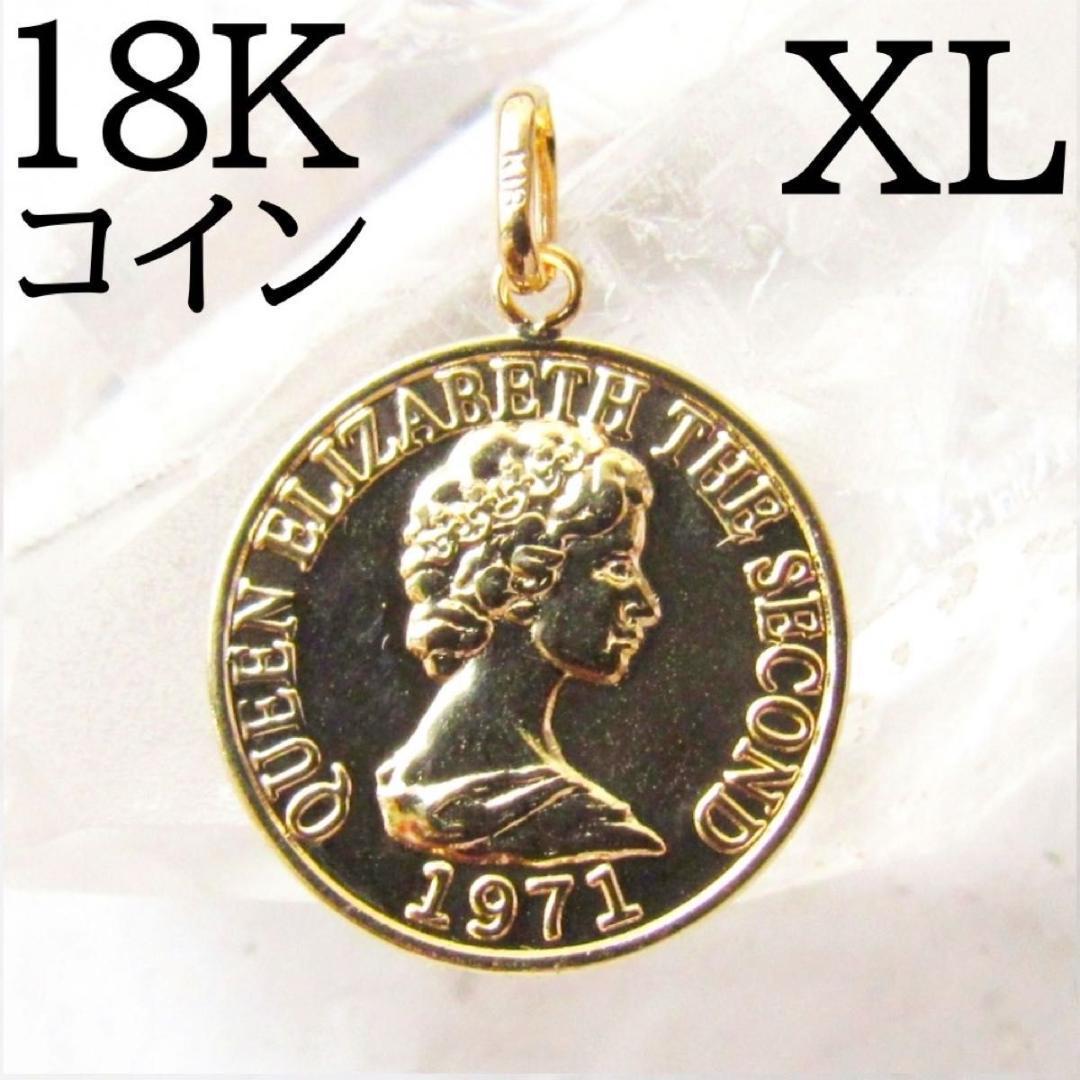 K18 18K  トップ ネックレス ゴールド エリザベス 刻印 新品