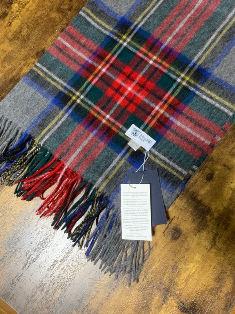 も*か様 ジョンストンズストール大判　カシミア　グレースチュワート