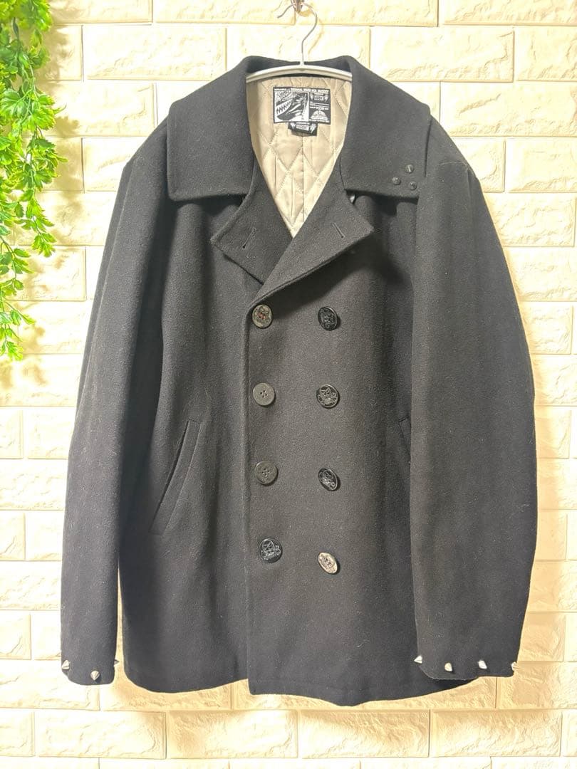 廃盤品 ハードコアチョコレート XLアルカトラズ スタッズ付ピーコート Pコート