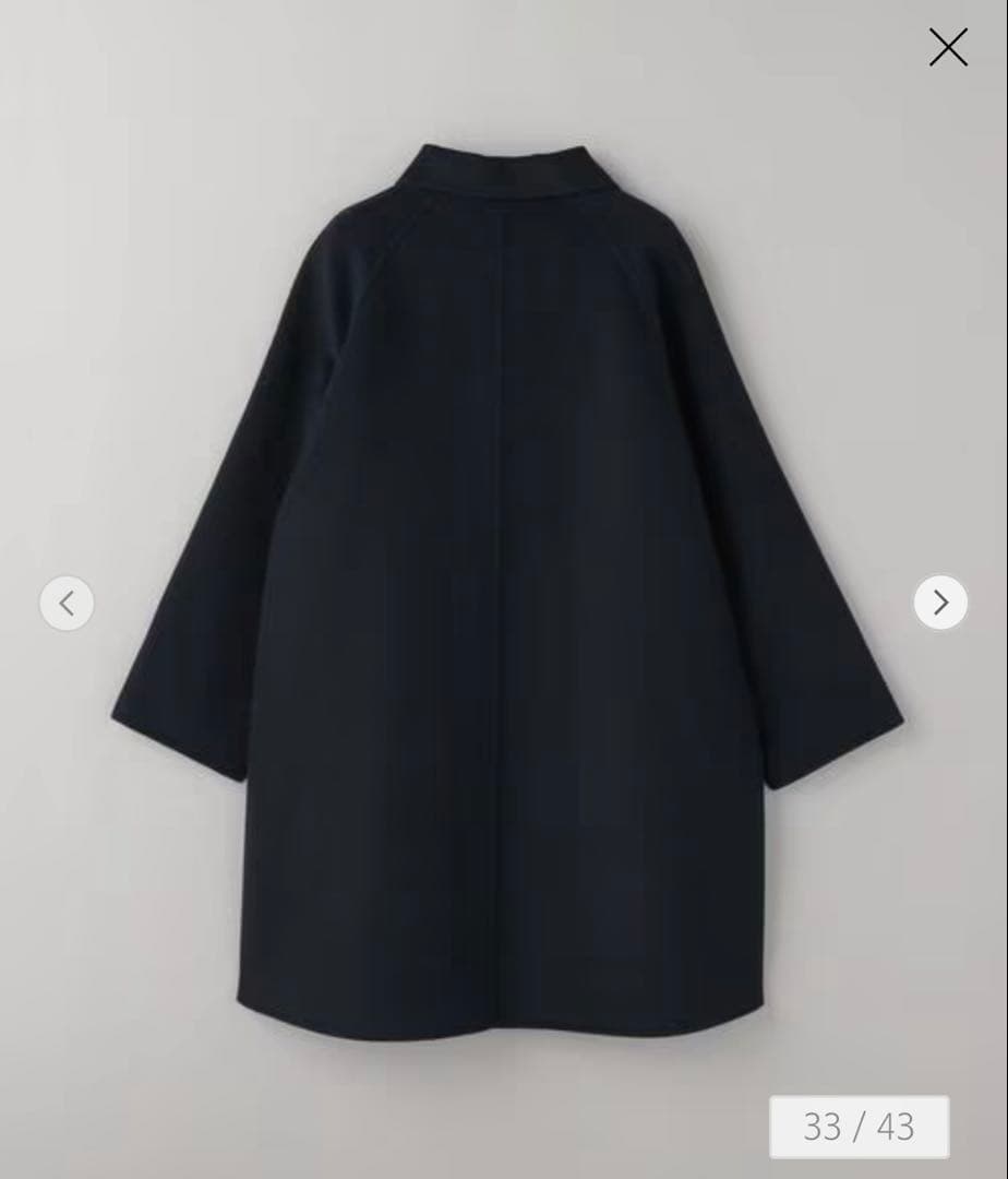 新品/24FW BEAUTY&YOUTH リバー ポンチョコート XS ネイビー