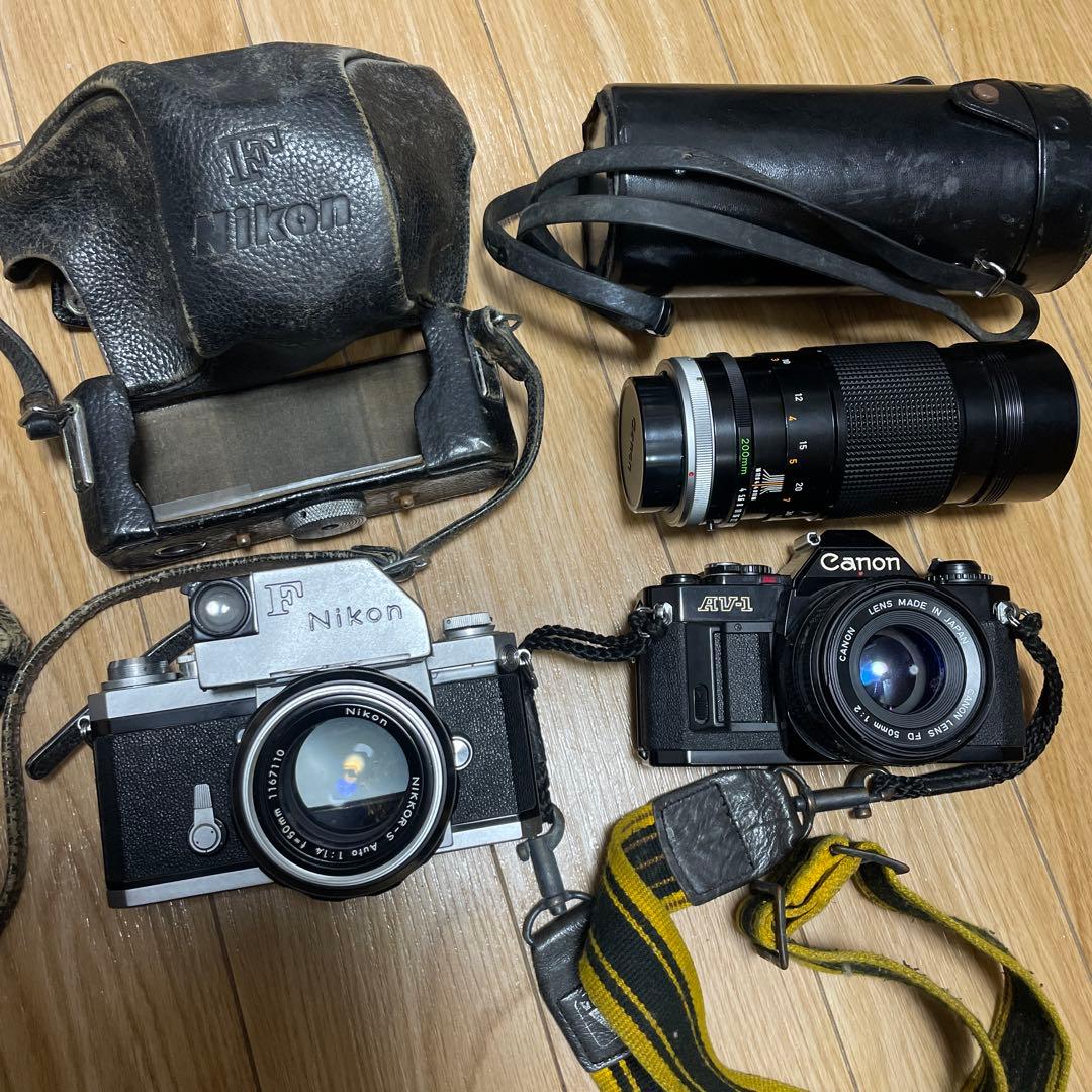 フィルムカメラ　ニコンF とキャノンAV-1 セット