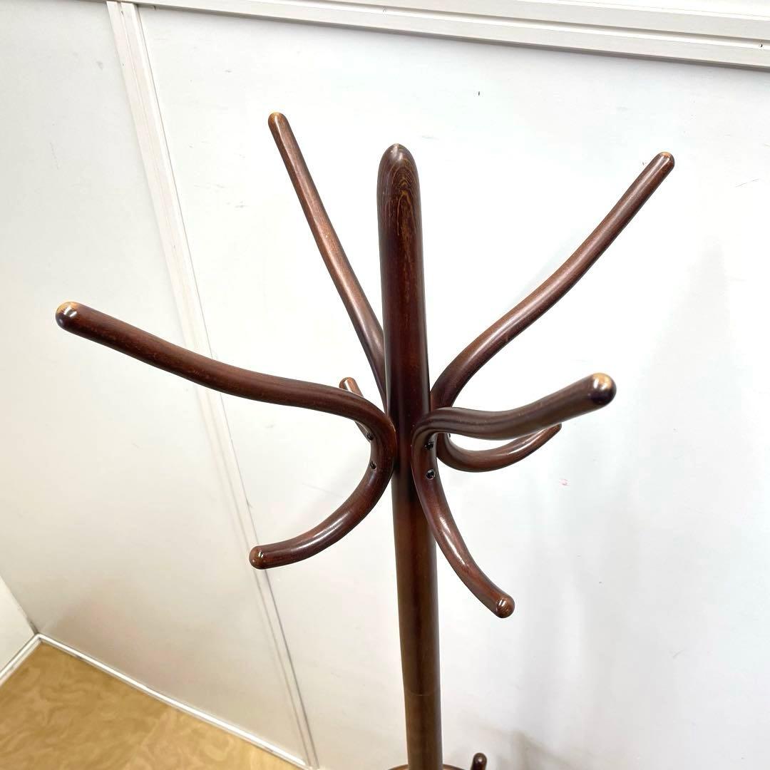 秋田木工 ポールハンガー① 木製コートハンガー 傘立て 洋服掛け ビンテージ