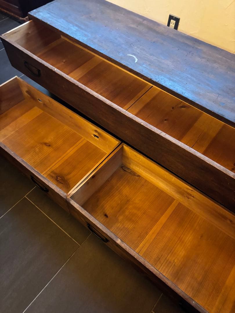 木製タンス アンティーク　箪笥　テレビボード　昭和レトロ　架台