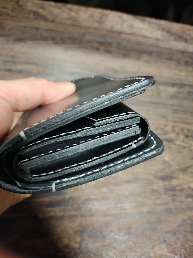 留め革フラップ無しMiddle Leather Wallet ミドルウォレット