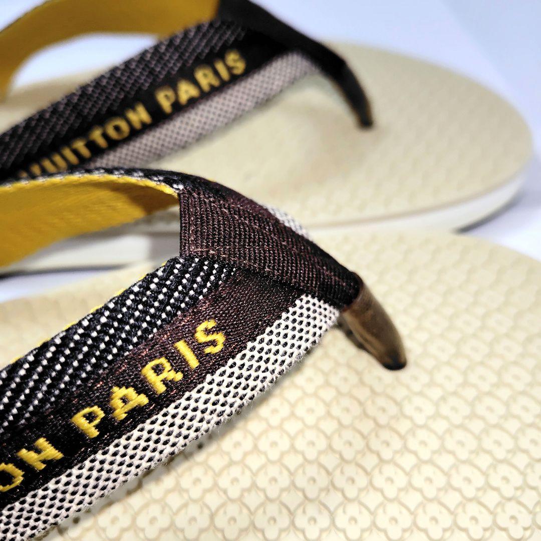 ヴィトン マロンブラウン ビーチサンダル モノグラムフラワー メンズ サンダル