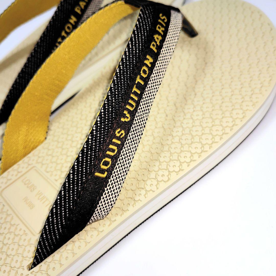 ヴィトン マロンブラウン ビーチサンダル モノグラムフラワー メンズ サンダル