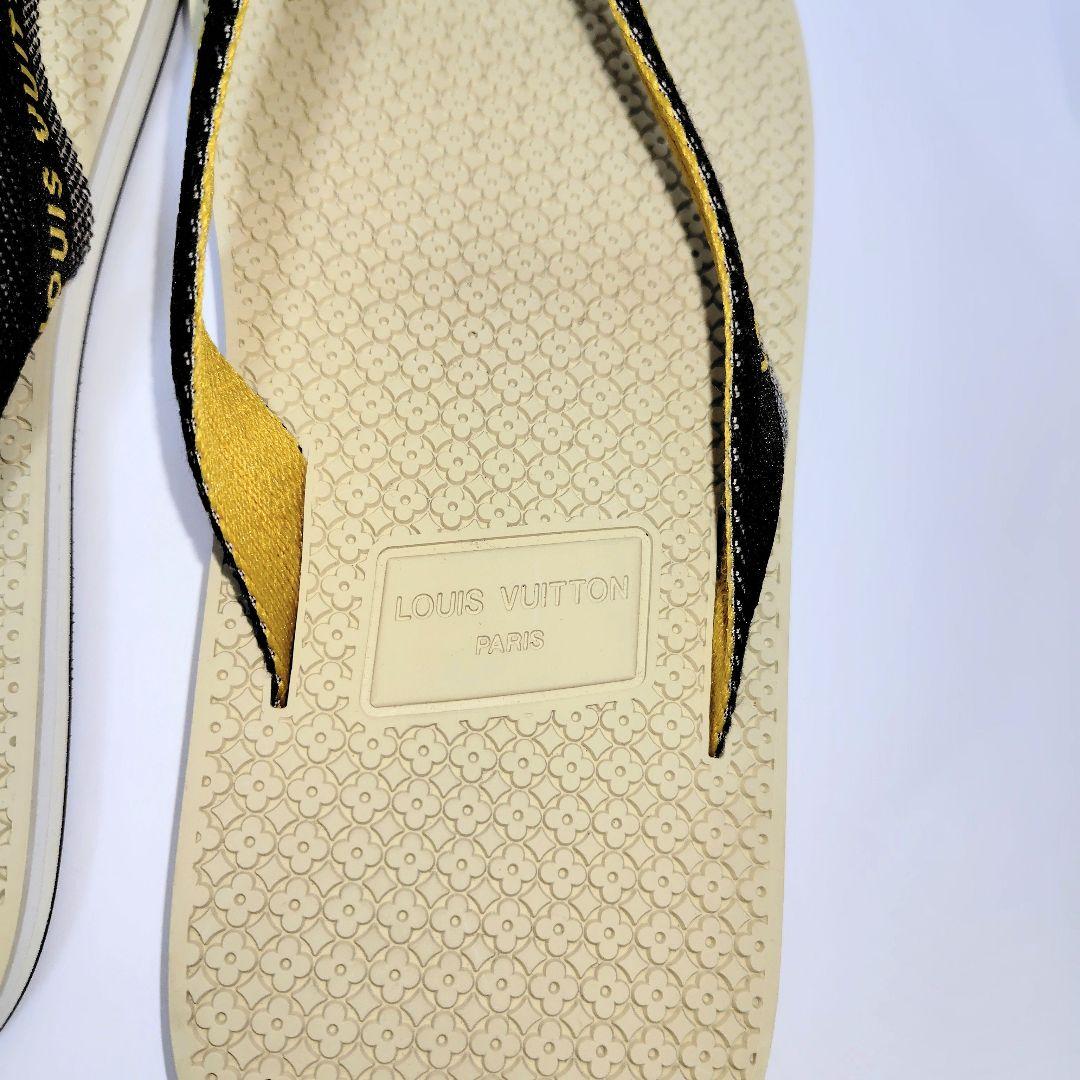 ヴィトン マロンブラウン ビーチサンダル モノグラムフラワー メンズ サンダル