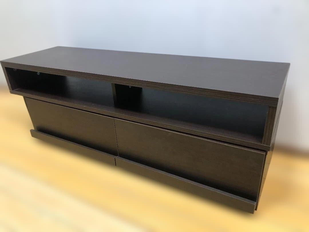 送料無料 テレビボード ローボード 伸縮式 ブラウン 引き出し 251124