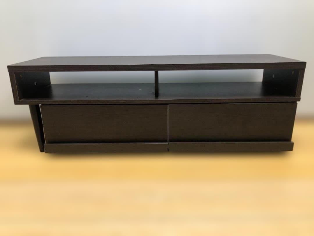 送料無料 テレビボード ローボード 伸縮式 ブラウン 引き出し 251124