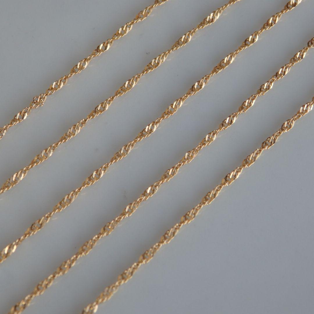 kanna　k18ネックレス スクリューチェーン 1.3㎜幅