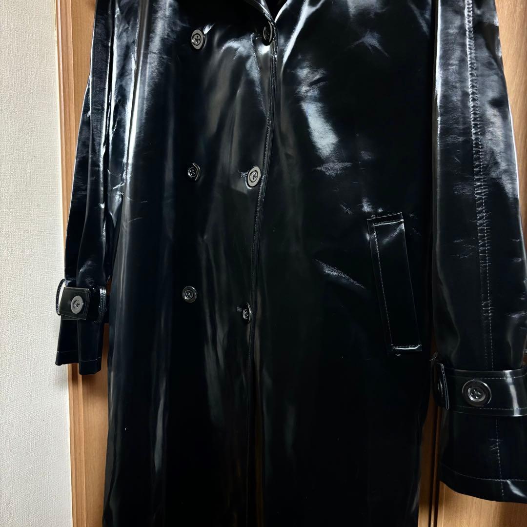 nerazzurri トレンチコート レザー マキシ丈 ロングコート 光沢