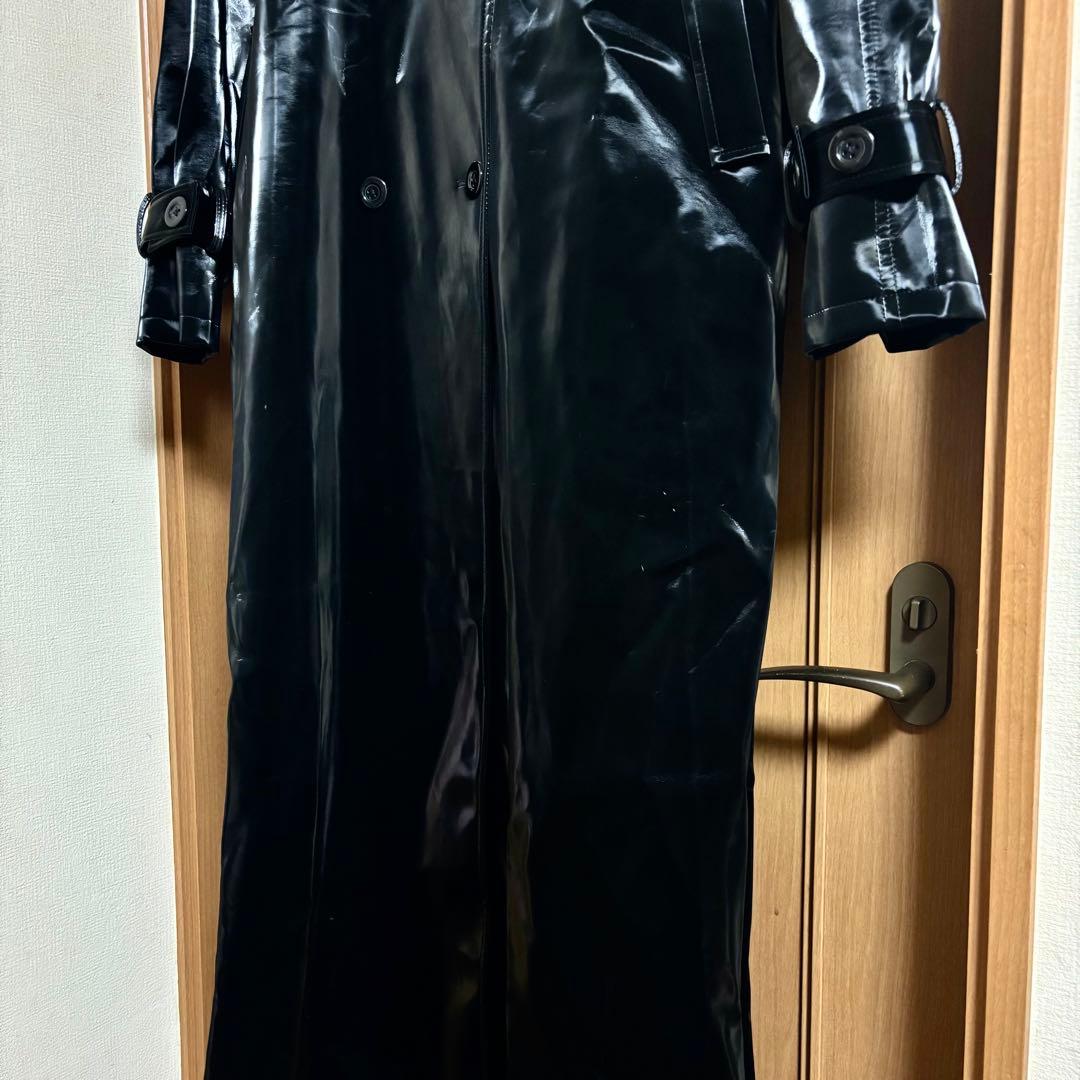 nerazzurri トレンチコート レザー マキシ丈 ロングコート 光沢