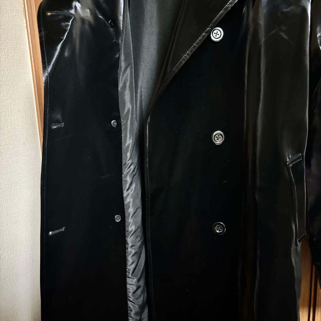 nerazzurri トレンチコート レザー マキシ丈 ロングコート 光沢