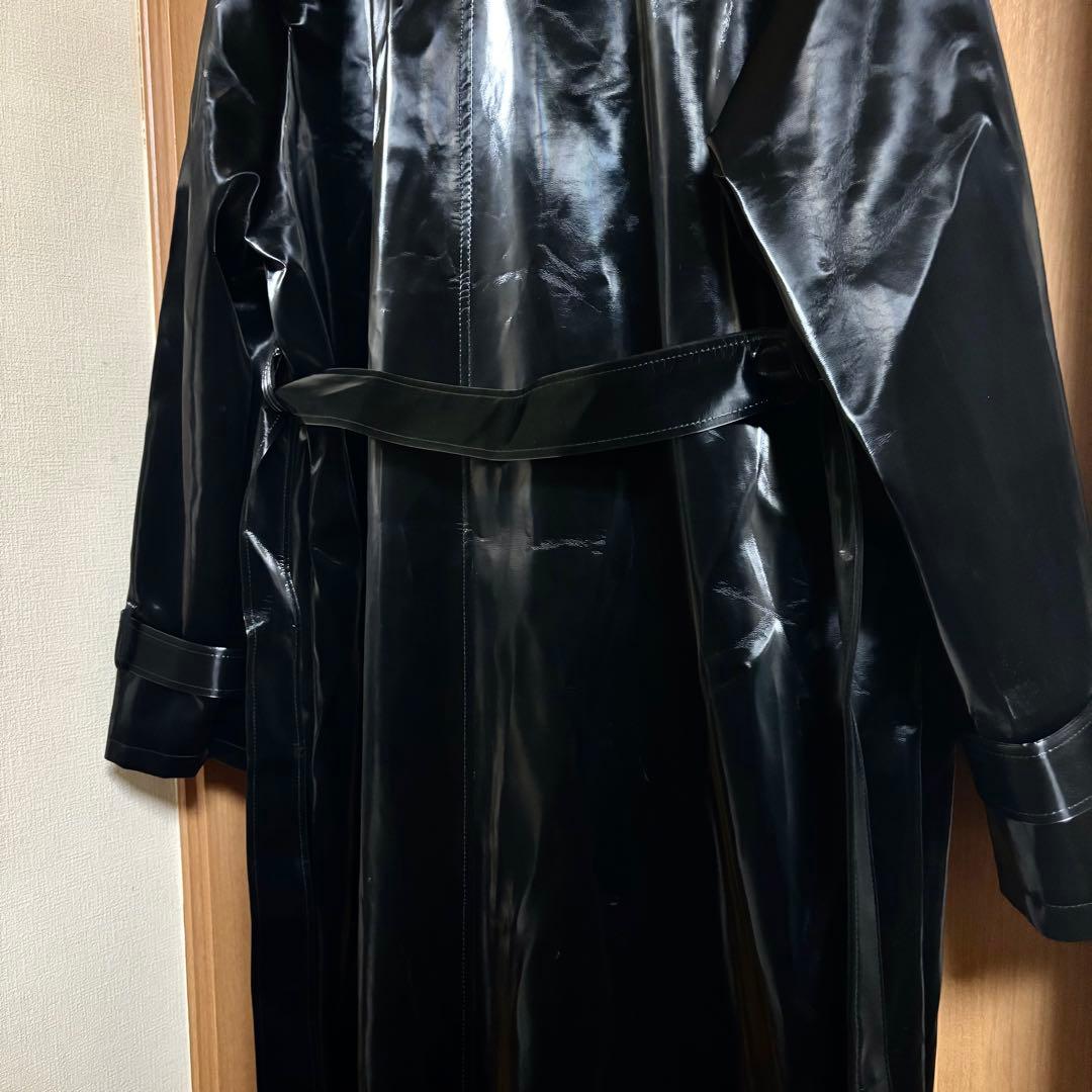 nerazzurri トレンチコート レザー マキシ丈 ロングコート 光沢