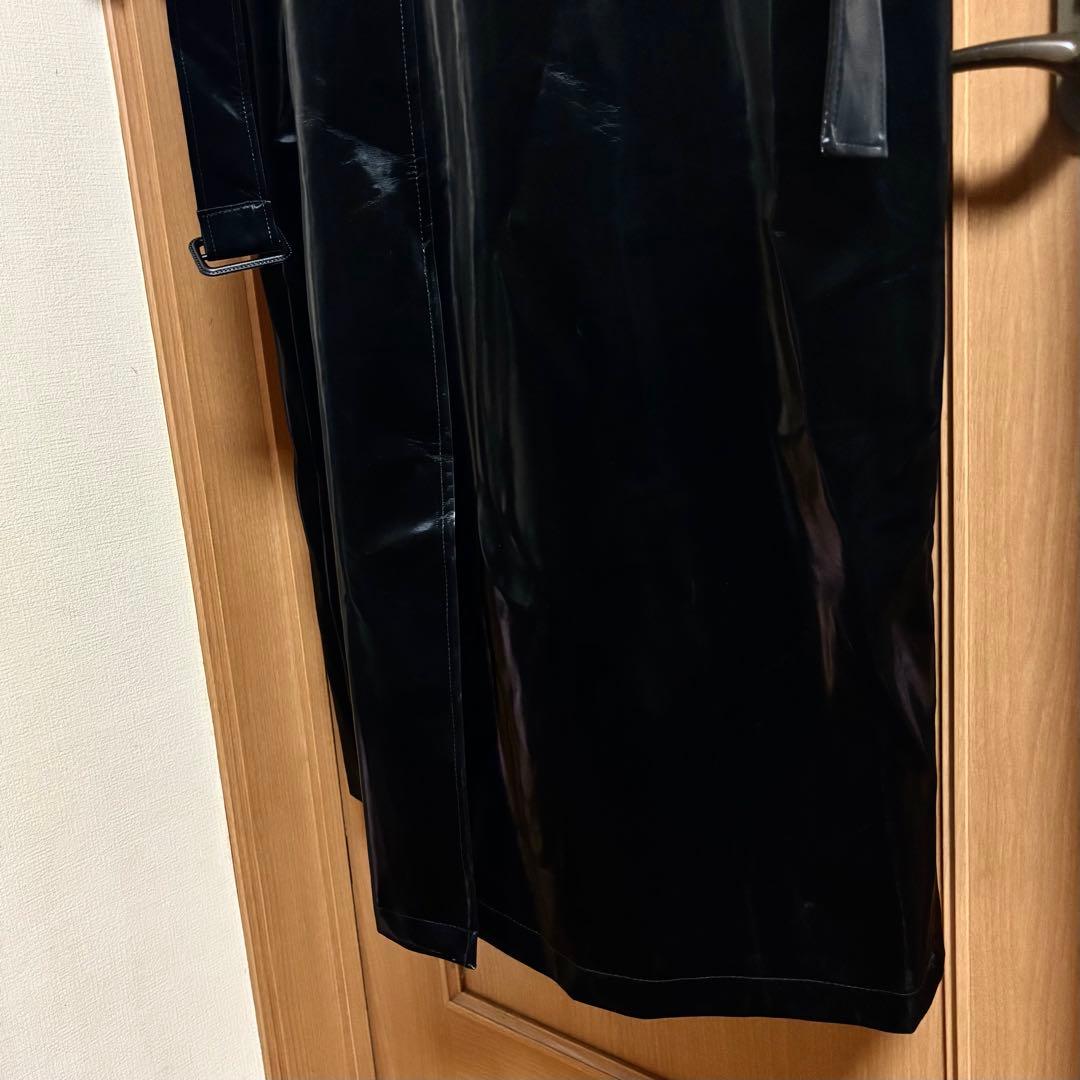 nerazzurri トレンチコート レザー マキシ丈 ロングコート 光沢