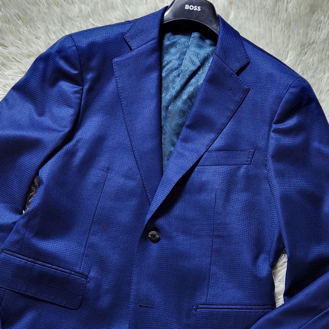 極美品✨XL相当 DORMEUIL スーツ セットアップ ペイズリー総柄
