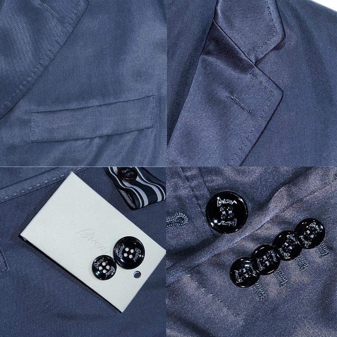 緊急セール！97万 ブリオーニ 絹100 超レア 一枚仕立て スーツ 紺 52