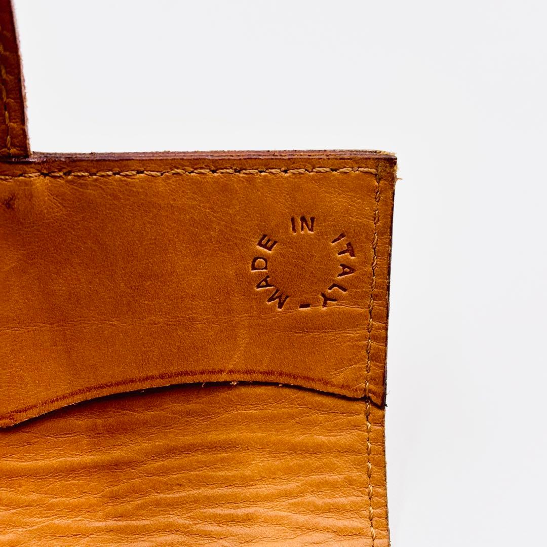 美品✨️定価8万 フェリージ コロコロ クロコ型押し レザーミニ財布 キャメル