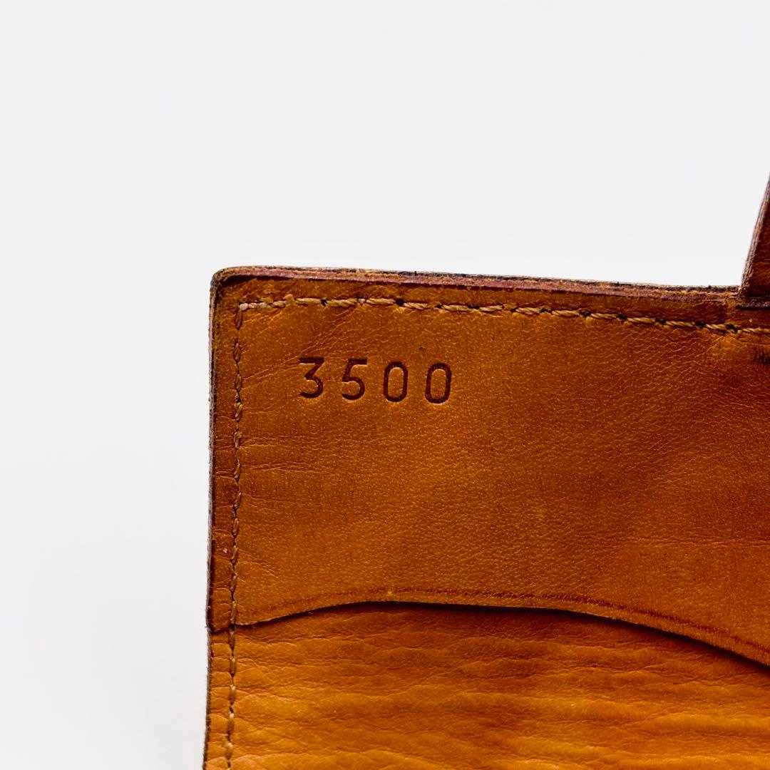 美品✨️定価8万 フェリージ コロコロ クロコ型押し レザーミニ財布 キャメル