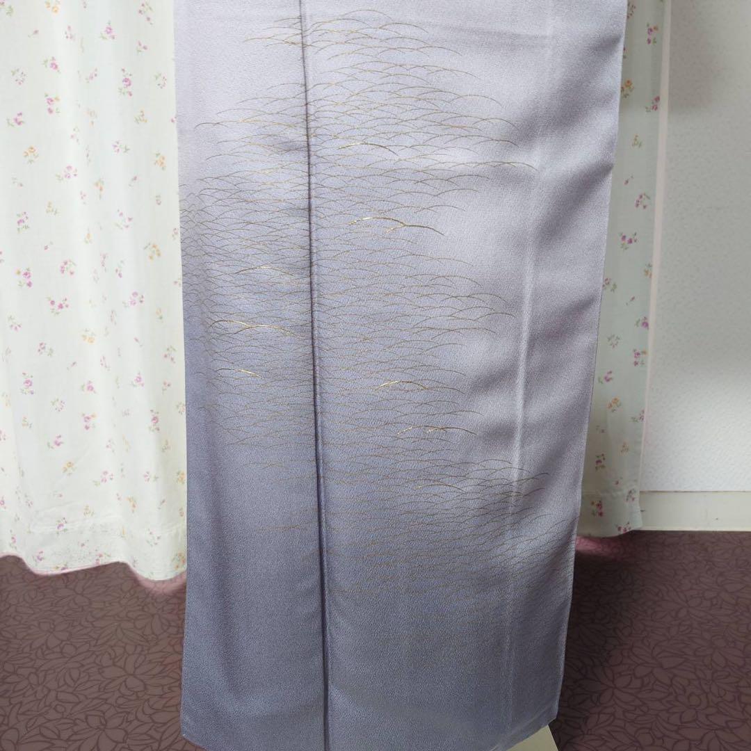 フ9995 ほぼ美品　袷　正絹　ぼかし染　訪問着　フルセット