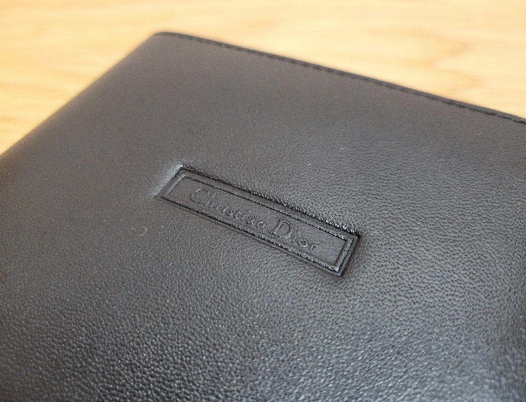 希少　美品　Christian Dior ディオール　二つ折り財布　ブラック