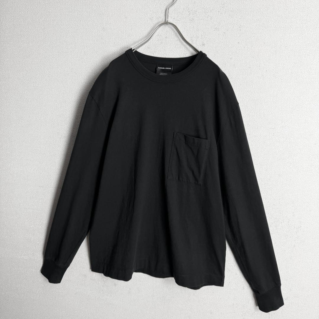 【美品高級モデル☆ワッペン刺繍ロゴ☆アームデザイン】カナダグース ロンT 長袖