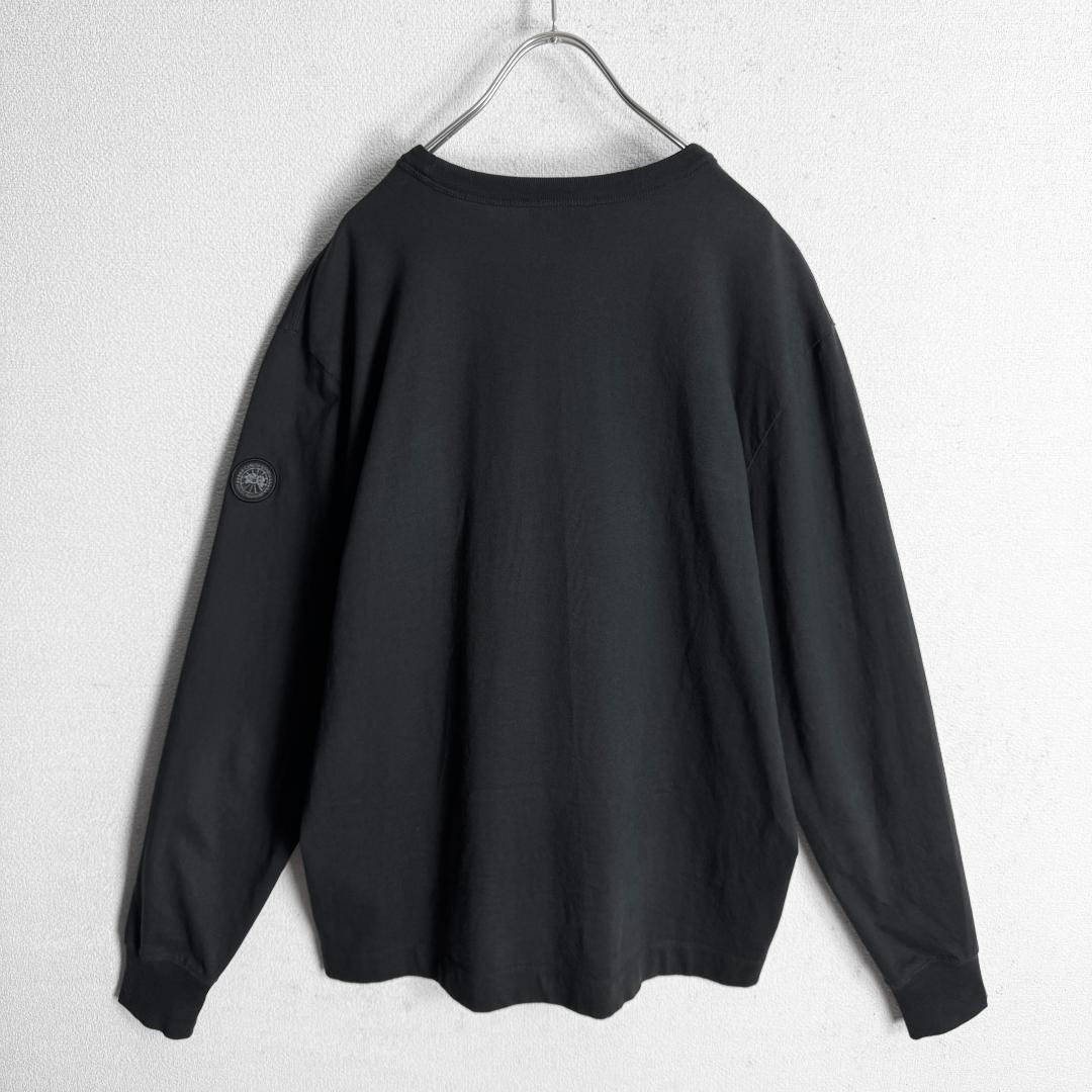 【美品高級モデル☆ワッペン刺繍ロゴ☆アームデザイン】カナダグース ロンT 長袖