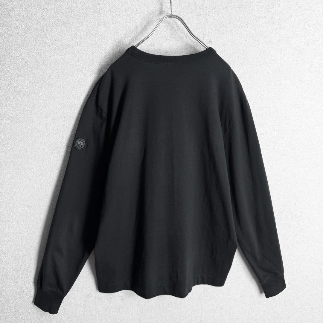 【美品高級モデル☆ワッペン刺繍ロゴ☆アームデザイン】カナダグース ロンT 長袖