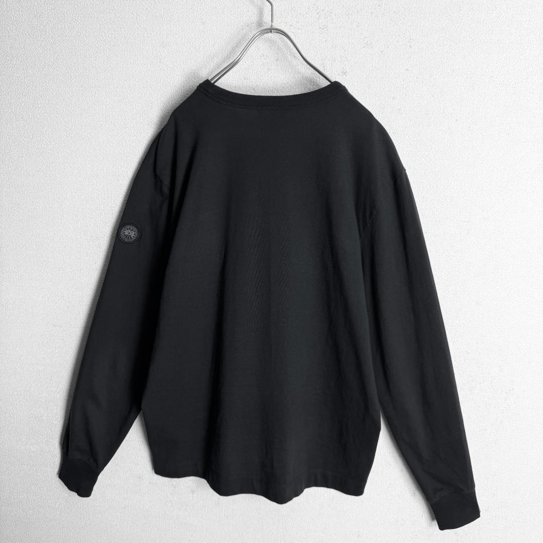 【美品高級モデル☆ワッペン刺繍ロゴ☆アームデザイン】カナダグース ロンT 長袖