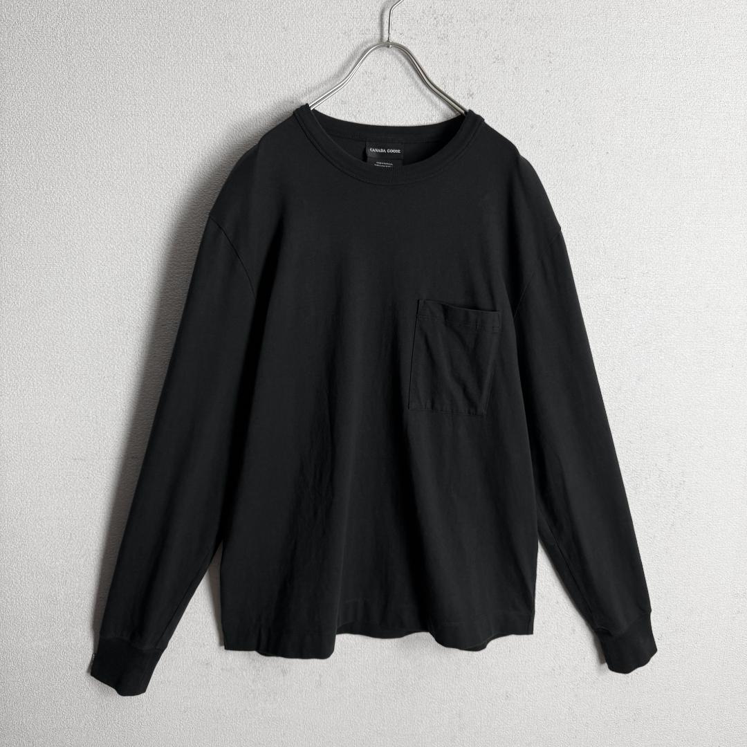 【美品高級モデル☆ワッペン刺繍ロゴ☆アームデザイン】カナダグース ロンT 長袖