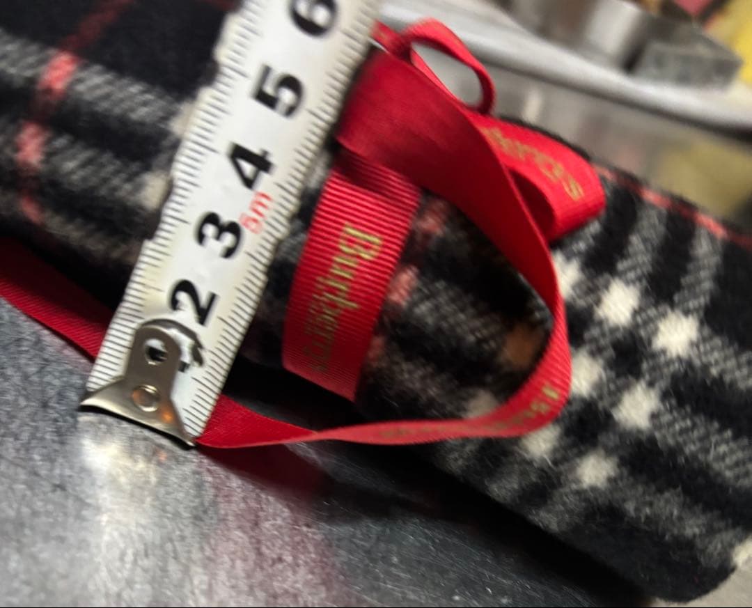 【新品未使用】バーバリー カシミヤ100% マフラー 三陽商会 ノバチェック 黒