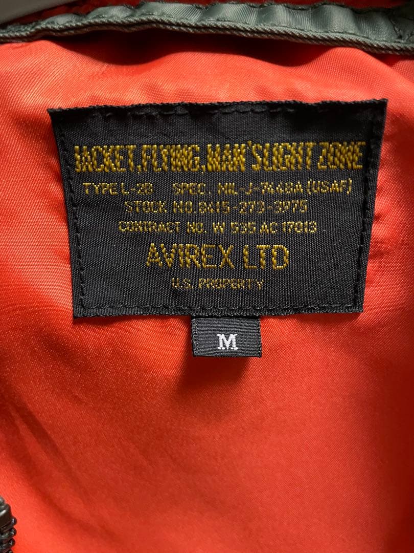 AVIREX L-2Bフライトジャケット