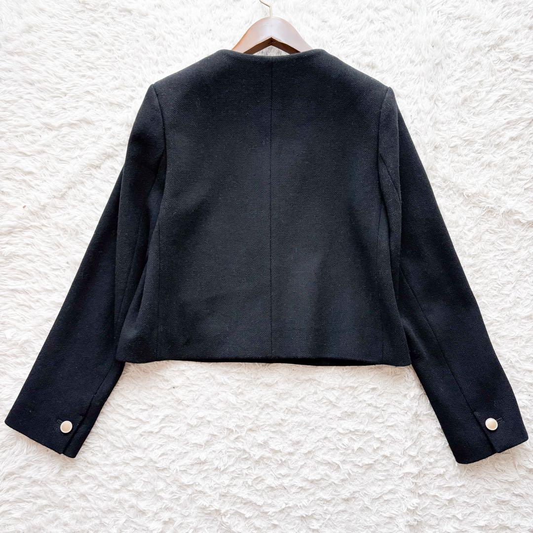 極美品✨《ノーブル》ビンテージメルトンショートジャケット　金ボタン　36 黒