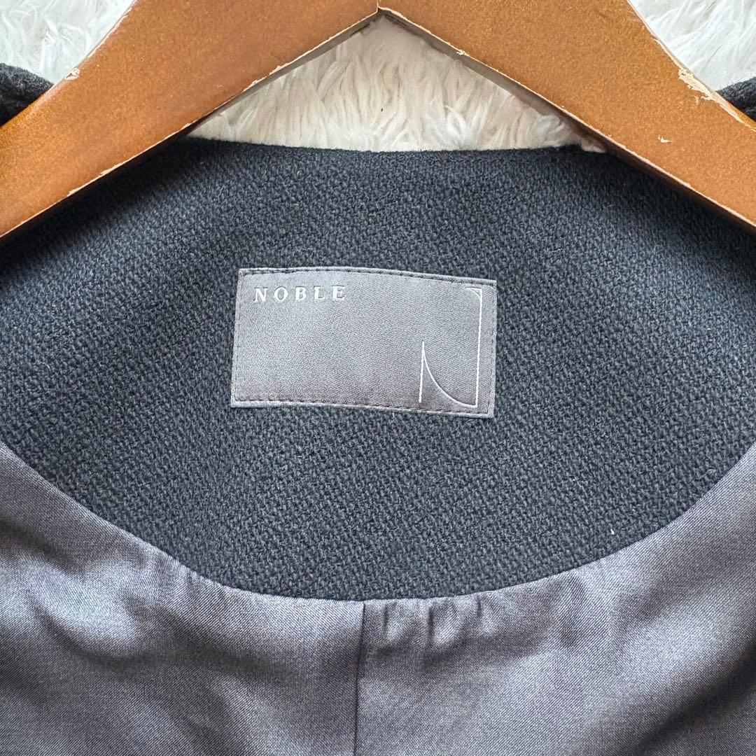 極美品✨《ノーブル》ビンテージメルトンショートジャケット　金ボタン　36 黒