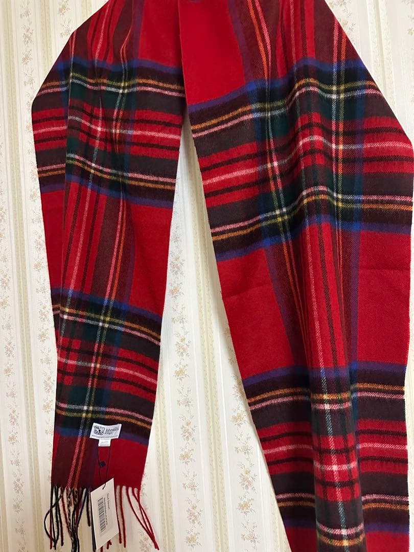 プ*ん様 ジョンストンズ カシミア ストール マフラー ロイヤルスチュワート 中