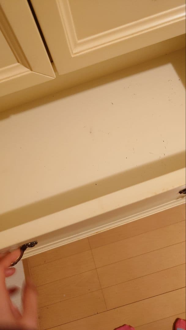 美品姫系アイボリー5段チェストタンス