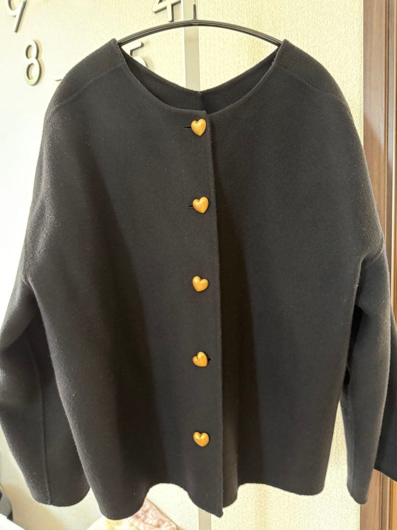 gypsohila ノーカラージャケット 黒　美品