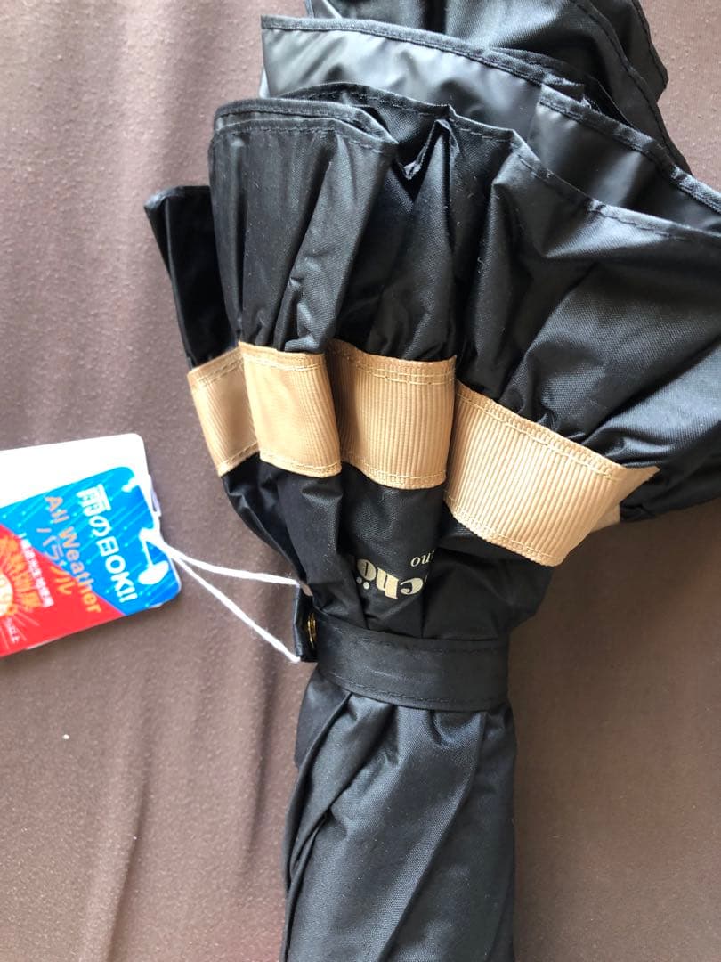 新品　Mila Schon 晴雨兼用傘　折りたたみ日傘　フリル 黒　ブラック