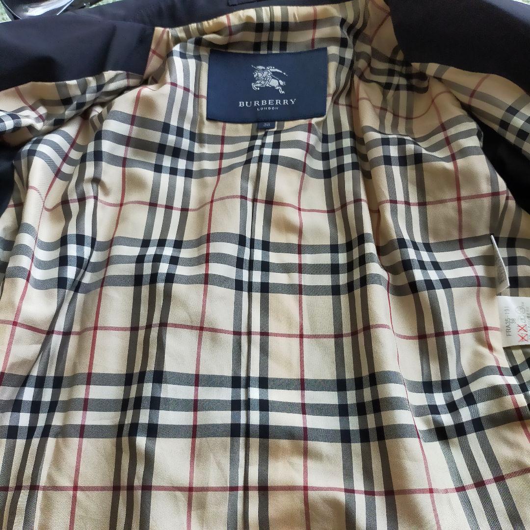 バーバリーロンドン　ナイロンコート　ジャケット　羽織物　サイズ38　黒